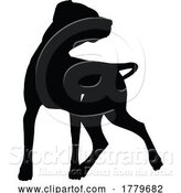 Vector Illustration of Dog Silhouette Pet Animal by AtStockIllustration