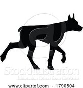 Vector Illustration of Dog Silhouette Pet Animal by AtStockIllustration