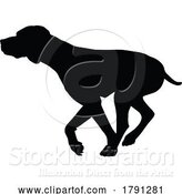 Vector Illustration of Dog Silhouette Pet Animal by AtStockIllustration