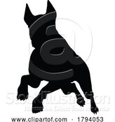 Vector Illustration of Dog Silhouette Pet Animal by AtStockIllustration