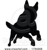 Vector Illustration of Dog Silhouette Pet Animal by AtStockIllustration