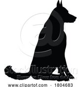 Vector Illustration of Dog Silhouette Pet Animal by AtStockIllustration