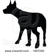 Vector Illustration of Dog Silhouette Pet Animal by AtStockIllustration