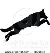 Vector Illustration of Dog Silhouette Pet Animal by AtStockIllustration