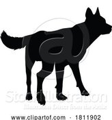 Vector Illustration of Dog Silhouette Pet Animal by AtStockIllustration