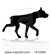 Vector Illustration of Dog Silhouette Pet Animal, on a White Background by AtStockIllustration