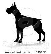 Vector Illustration of Dog Silhouette Pet Animal, on a White Background by AtStockIllustration