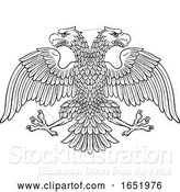 Vector Illustration of Double Headed Imperial Eagle with Two Heads by AtStockIllustration