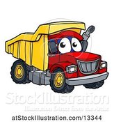 Vector Illustration of Dump Truck Mascot Character by AtStockIllustration