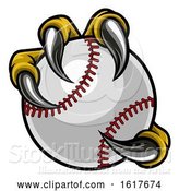 Vector Illustration of Eagle Bird Monster Claw Holding Baseball Ball by AtStockIllustration