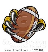Vector Illustration of Eagle Bird Monster Claw Holding Football Ball by AtStockIllustration