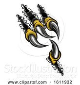 Vector Illustration of Eagle Claw Ripping Through Background by AtStockIllustration