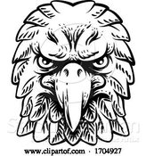 Vector Illustration of Eagle Falcon Hawk or Phoenix Head Face Mascot by AtStockIllustration