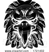 Vector Illustration of Eagle Falcon Hawk or Phoenix Head Face Mascot by AtStockIllustration