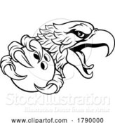 Vector Illustration of Eagle Hawk Bowling Ball Sport Team Mascot by AtStockIllustration