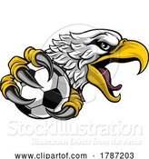 Vector Illustration of Eagle Hawk Soccer Football Team Mascot by AtStockIllustration