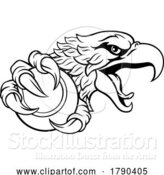 Vector Illustration of Eagle Hawk Tennis Ball Sports Team Mascot by AtStockIllustration