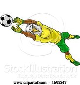 Vector Illustration of Eagle Soccer Football Player Animal Sports Mascot by AtStockIllustration