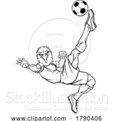 Vector Illustration of Eagle Soccer Football Player Animal Sports Mascot by AtStockIllustration