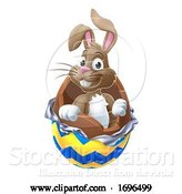 Vector Illustration of Easter Bunny Chocolate Egg by AtStockIllustration