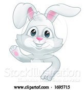 Vector Illustration of Easter Bunny Rabbit Sign by AtStockIllustration