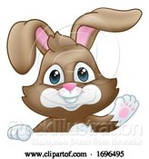 Vector Illustration of Easter Bunny Rabbit Sign by AtStockIllustration