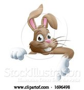 Vector Illustration of Easter Bunny Sign by AtStockIllustration
