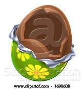 Vector Illustration of Easter Egg Chocolate Broken Open by AtStockIllustration