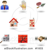 Vector Illustration of Eight Real Estate Icons by AtStockIllustration