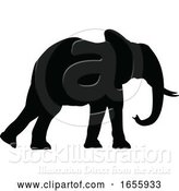 Vector Illustration of Elephant Silhouette by AtStockIllustration