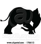 Vector Illustration of Elephant Silhouette by AtStockIllustration