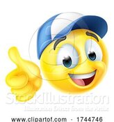 Vector Illustration of Emoji Emoticon Face Wearing a Cap Hat by AtStockIllustration