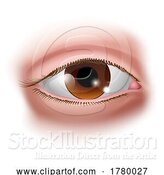 Vector Illustration of Eye Five Senses Human Body Part Sensory Organ Icon by AtStockIllustration