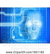 Vector Illustration of Face and Recognition Scanner by AtStockIllustration