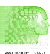 Vector Illustration of Face Wireframe 3D Technology Concept by AtStockIllustration