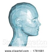 Vector Illustration of Face Wireframe 3D Technology Concept by AtStockIllustration