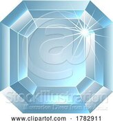 Vector Illustration of Faceted Cut Diamond Design by AtStockIllustration