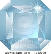 Vector Illustration of Faceted Cut Diamond Design by AtStockIllustration