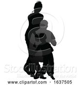 Vector Illustration of Family Detailed Silhouette by AtStockIllustration