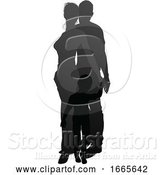 Vector Illustration of Family Detailed Silhouette by AtStockIllustration