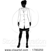 Vector Illustration of Female Scientist Engineer Lady Silhouette Person by AtStockIllustration