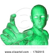 Vector Illustration of Figure Selecting 3D Technology Concept by AtStockIllustration