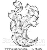 Vector Illustration of Filigree Heraldic Crest Coat of Arms Floral Design by AtStockIllustration