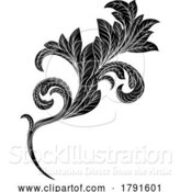 Vector Illustration of Filigree Heraldry Floral Baroque Design Element by AtStockIllustration