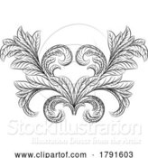 Vector Illustration of Filigree Heraldry Floral Baroque Design Element by AtStockIllustration