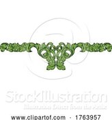 Vector Illustration of Filigree Leaf Pattern Floral Scroll Pattern by AtStockIllustration