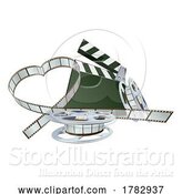 Vector Illustration of Film Movie Reel Strip Clapperboard Cinema Concept by AtStockIllustration