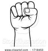 Vector Illustration of Fist Propaganda Protest Revolution Hand Raised up by AtStockIllustration