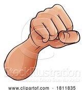 Vector Illustration of Fist Punching Front Hand Knuckles by AtStockIllustration