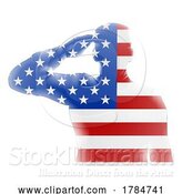 Vector Illustration of Flag Soldier Salute Veteran Day Silhouette by AtStockIllustration